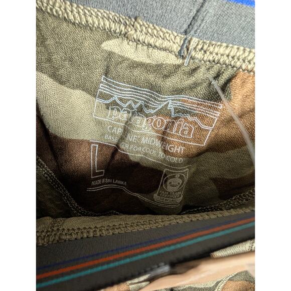 Patagonia Midweight Bottoms Mens Large Multi Camo Print Stretch Elastic Waist - Picture 3 of 3